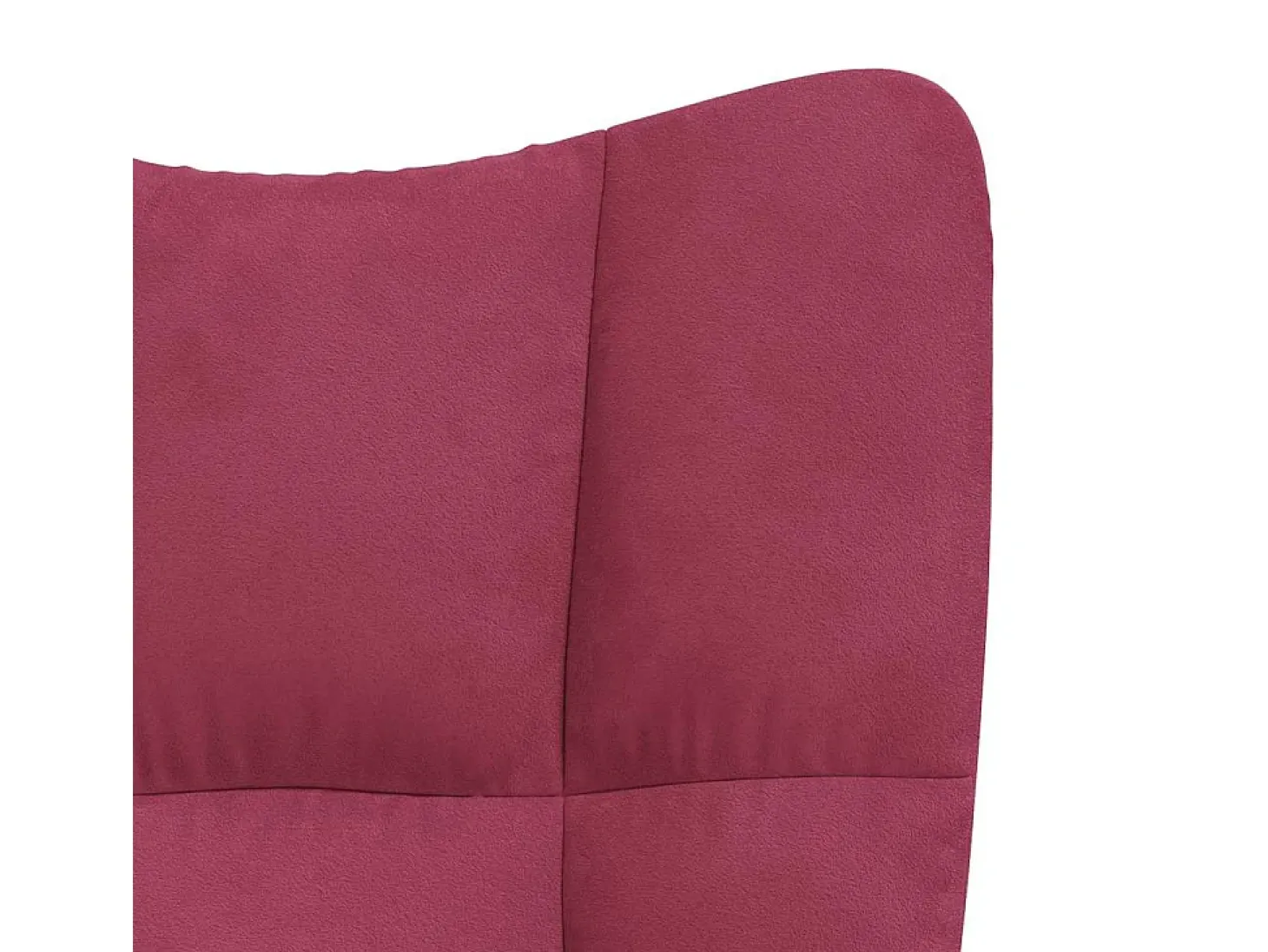 Cadeira de descanso com banco veludo vermelho tinto