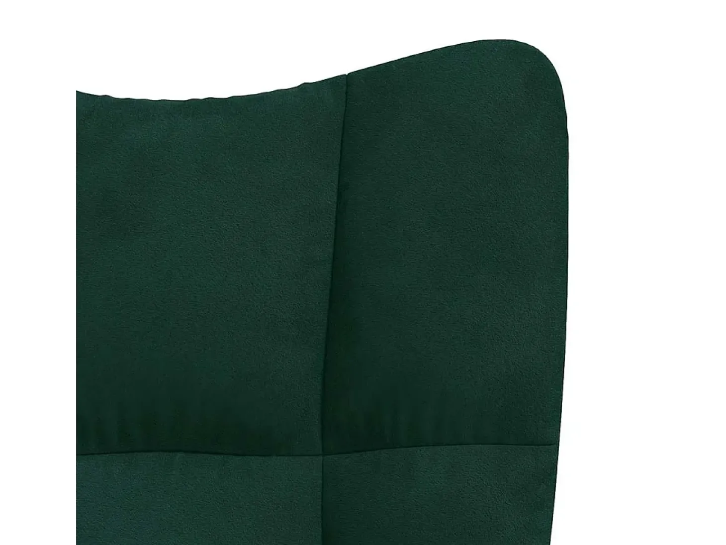 Cadeira de descanso com banco veludo verde-escuro