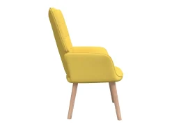 Cadeira de descanso com banco tecido amarelo mostarda PT327400