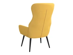 Cadeira de descanso tecido amarelo mostarda