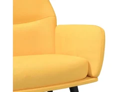 Cadeira de descanso tecido amarelo mostarda