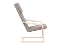 Cadeira de descanso tecido cinzento-acastanhado