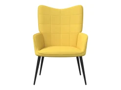 Cadeira de descanso tecido amarelo mostarda PT318599