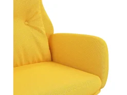 Cadeira de descanso tecido amarelo mostarda
