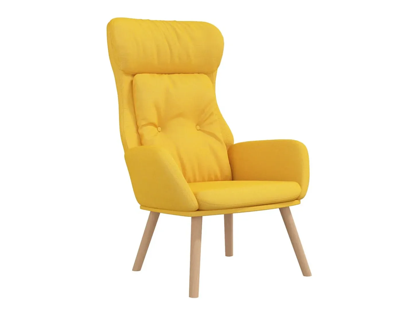 Cadeira de descanso tecido amarelo mostarda