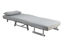 Cadeira de dormir VCM | Tecido de poliéster | Dimensões aprox. aprox. A. 95 x L. 64 x P. 78 cm | Poltrona com função de dormir | Cadeira de dormir - Kolino (Cinza)