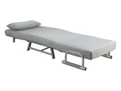 Cadeira de dormir VCM | Tecido de poliéster | Dimensões aprox. aprox. A. 95 x L. 64 x P. 78 cm | Poltrona com função de dormir | Cadeira de dormir - Kolino (Cinza)