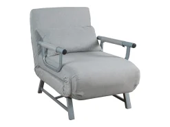 Cadeira de dormir VCM | Tecido de poliéster | Dimensões aprox. aprox. A. 95 x L. 64 x P. 78 cm | Poltrona com função de dormir | Cadeira de dormir - Kolino (Cinza)