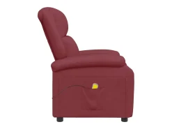 Cadeira de massagens couro artificial vermelho tinto