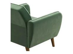 Cadeira decorativa com estofo em veludo verde claro