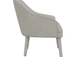 Cadeira decorativa em linho cinzento claro
