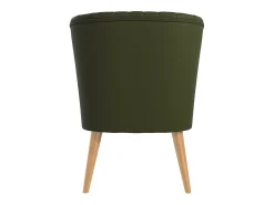 Cadeira decorativa estofada em linho verde