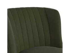 Cadeira decorativa estofada em linho verde