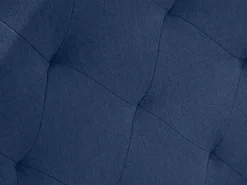 Cadeira decorativa estofada em tecido azul