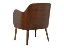 Cadeira decorativa estofada em estofo dolly teddy cinzento claro