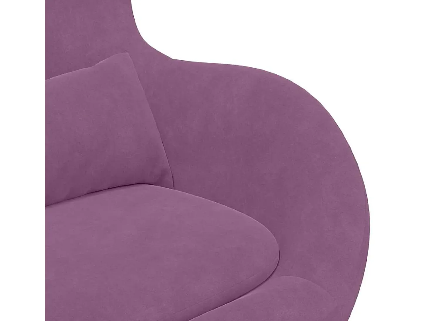 Cadeira Egg com Puff Roxo Veludo