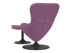 Cadeira Egg com Puff Roxo Veludo