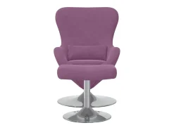 Cadeira Egg com Puff Roxo Veludo