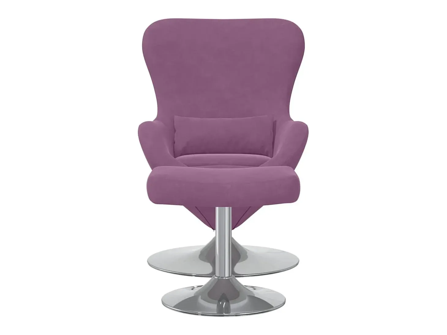 Cadeira Egg com Puff Roxo Veludo