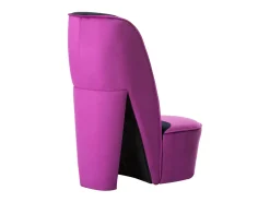 Cadeira estilo sapato de salto alto veludo roxo PT532133