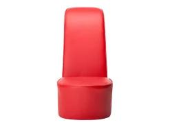 Cadeira estilo sapato de salto alto couro artificial vermelho SHL330241