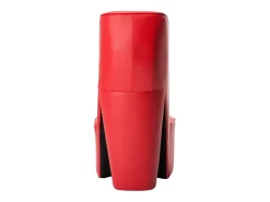 Cadeira estilo sapato de salto alto couro artificial vermelho SHL330241