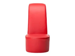 Cadeira estilo sapato de salto alto couro artificial vermelho