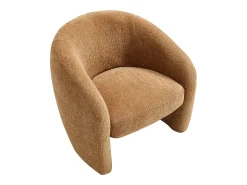 Cadeira infantil em tecido chenille camelo ROMICOU