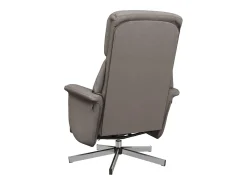 Cadeira massagens reclin. com apoio pés tecido cinza-acastanhado SHL73490