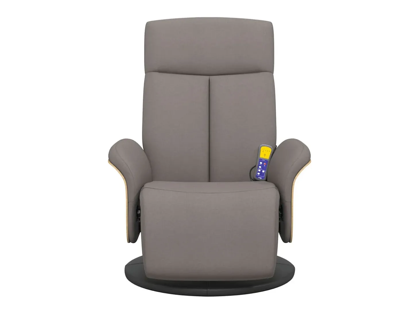 Cadeira massagens reclin. com apoio pés tecido cinza-acastanhado SHL275344