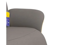 Cadeira massagens reclin. com apoio pés tecido cinza-acastanhado SHL275344