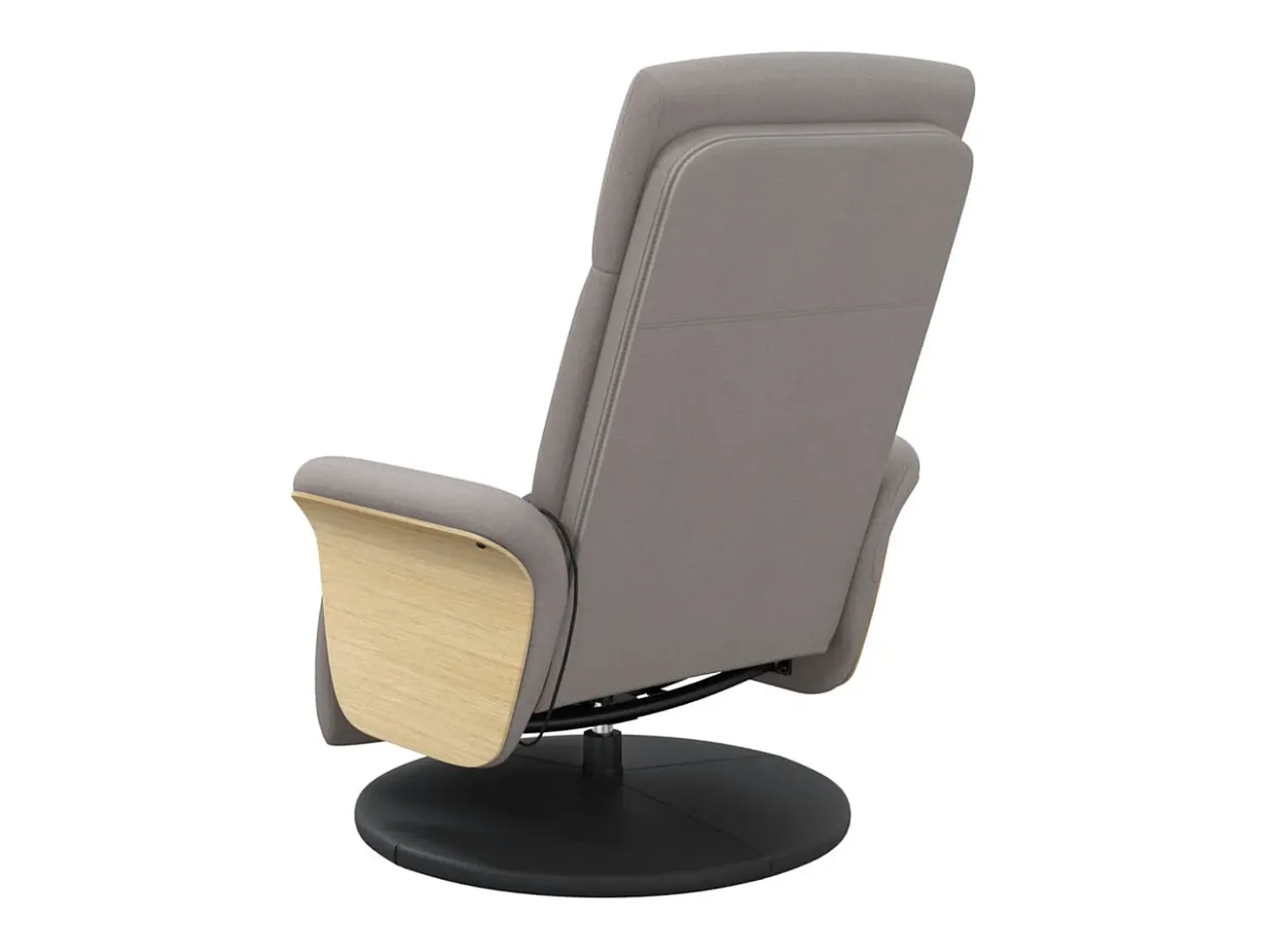 Cadeira massagens reclin. com apoio pés tecido cinza-acastanhado SHL275344
