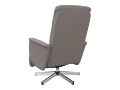 Cadeira massagens reclin. com apoio pés tecido cinza-acastanhado SHL121367