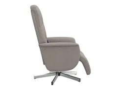 Cadeira massagens reclin. com apoio pés tecido cinza-acastanhado SHL121367
