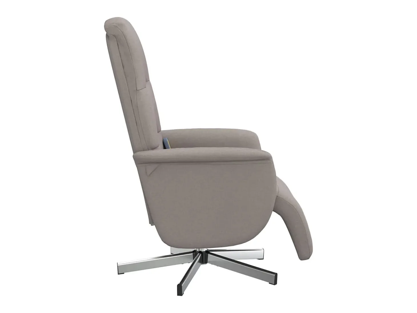 Cadeira massagens reclin. com apoio pés tecido cinza-acastanhado SHL121367