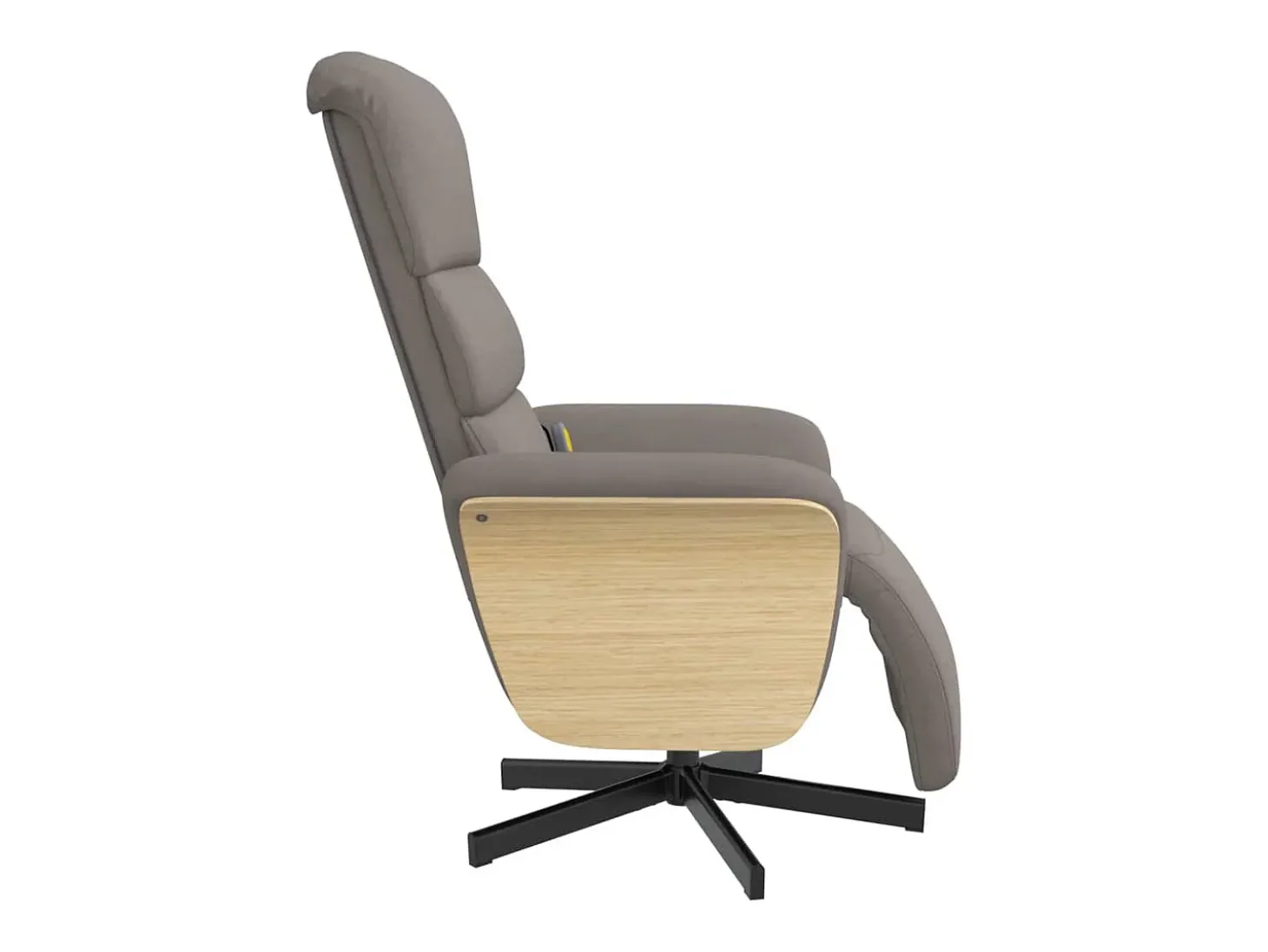 Cadeira massagens reclin. com apoio pés tecido cinza-acastanhado SHL512810