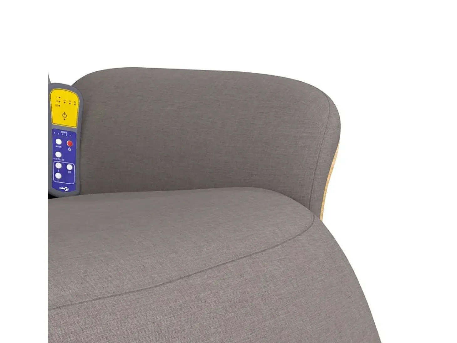 Cadeira massagens reclin. com apoio pés tecido cinza-acastanhado SHL512810