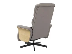 Cadeira massagens reclin. com apoio pés tecido cinza-acastanhado SHL512810