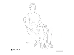 Cadeira ovo Cinzento-claro 63 x 73 x 90 cm tecido