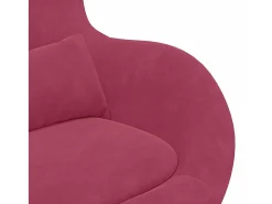Cadeira ovo Vinho Vermelho Veludo