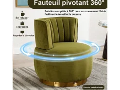 Cadeira Redonda Blataforma em Tecido de Loop Green Green - Backrest ergonômico - MAX 150KG - 62,5X62X69.5CM