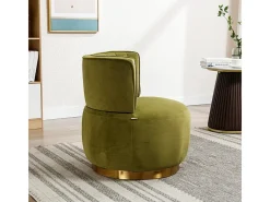 Cadeira Redonda Blataforma em Tecido de Loop Green Green - Backrest ergonômico - MAX 150KG - 62,5X62X69.5CM