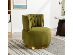 Cadeira Redonda Blataforma em Tecido de Loop Green Green - Backrest ergonômico - MAX 150KG - 62,5X62X69.5CM