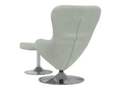 Cadeira Relax | Cadeira com Puff Cinzento-claro 63x73x90 cm Veludo SHL26587