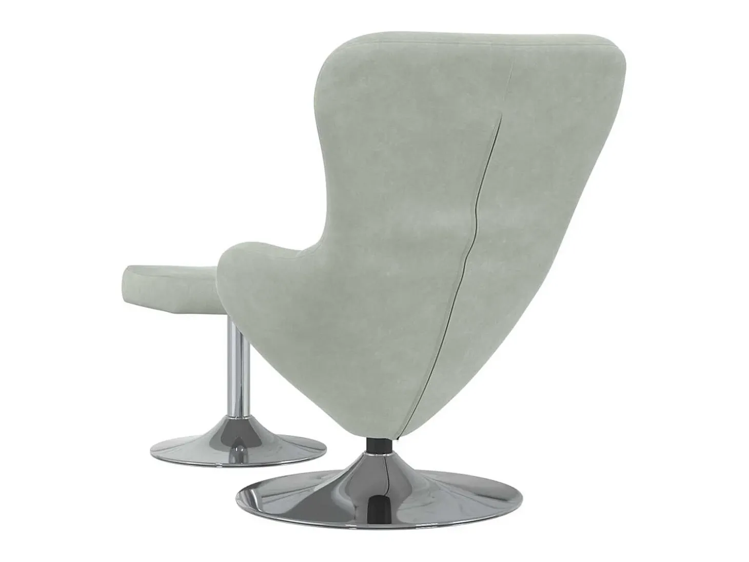 Cadeira Relax | Cadeira com Puff Cinzento-claro 63x73x90 cm Veludo SHL26587