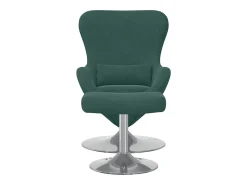 Cadeira Relax | Cadeira com Puff Verde-escuro 63x73x90 cm Veludo SHL228903