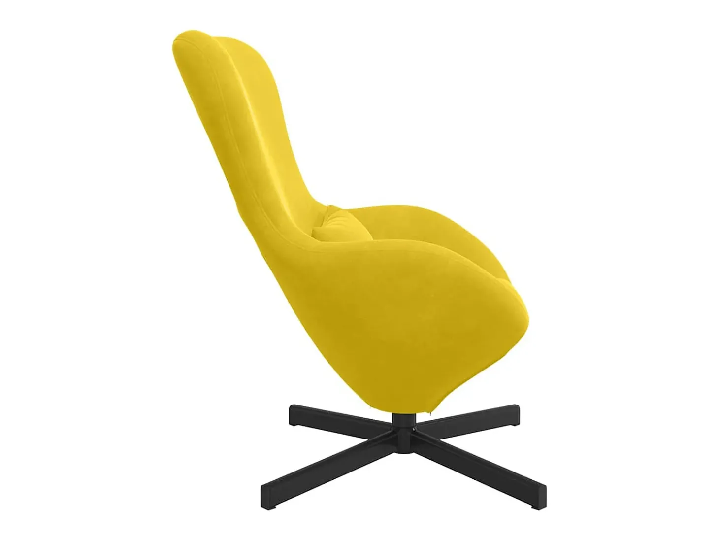 Cadeira Relax | Cadeira ovo Amarelo 63x73x90 cm Veludo SHL946902