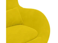 Cadeira Relax | Cadeira ovo Amarelo 63x73x90 cm Veludo SHL946902