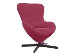 Cadeira Relax | Cadeira ovo vermelho tinto 63x73x90 cm Veludo SHL948976