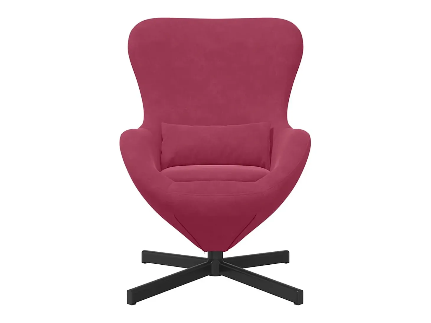 Cadeira Relax | Cadeira ovo vermelho tinto 63x73x90 cm Veludo SHL948976